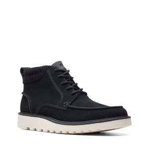 クラークス メンズ ブーツ・レインブーツ シューズ Barnes Mid Black Suede