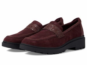 クラークス レディース スリッポン・ローファー シューズ Calla Ease Burgundy Suede