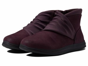 クラークス レディース ブーツ・レインブーツ シューズ Breeze Dusk Burgundy Textile