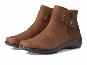 クラークス レディース ブーツ・レインブーツ シューズ Cora Rae Dark Tan Leather