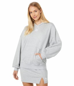 プーマ レディース パーカー・スウェット アウター Classics Oversized Hoodie Light Gray Heather