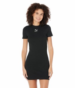 プーマ レディース ワンピース トップス Classics Ribbed Tee Dress Puma Black