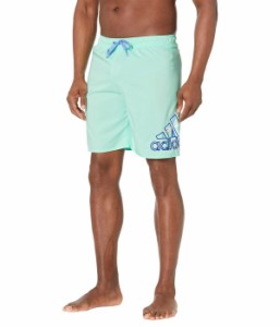 アディダス メンズ ハーフパンツ・ショーツ 水着 Seasonal Floral Classics Logo 19" Swim Shorts Pulse Mint/Semi Lucid Blue