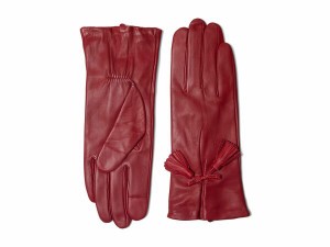 ケイトスペード レディース 手袋 アクセサリー Tassel Bow Leather Gloves Wildflower Red