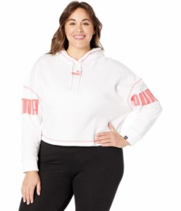 プーマ レディース パーカー・スウェット アウター Plus Size Power Fleece Hoodie Puma White