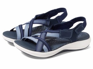 クラークス レディース サンダル シューズ Mira Ivy Navy Textile