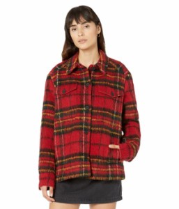 オールセインツ レディース コート アウター Rosey Check Jacket Red