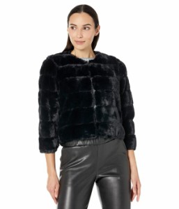 カルバンクライン レディース コート アウター Faux Fur Shrug Black