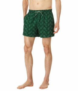 ラコステ メンズ ハーフパンツ・ショーツ 水着 Printed Swim Shorts Green/Ash Tree