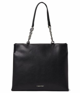 カルバンクライン レディース ハンドバッグ バッグ Kaitlyn Tote Black/Silver