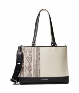 カルバンクライン レディース ハンドバッグ バッグ Maddi Tote Cherub White/Taupe