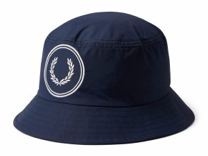 フレッドペリー メンズ 帽子 アクセサリー Circle Brand Ripstop Bucket Hat Navy