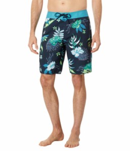 ボルコム メンズ ハーフパンツ・ショーツ 水着 Mod Sunriser Floral 19" Boardshorts Navy