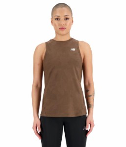 ニューバランス レディース シャツ トップス Q Speed Jacquard Tank Dark Mushroom