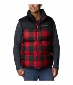 コロンビア メンズ コート アウター Puffect II Vest Mountain Red Check Print/Black