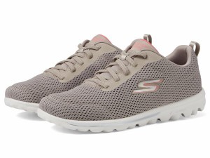 スケッチャーズ レディース スニーカー シューズ Go Walk Travel - Fun Journey Taupe/Coral