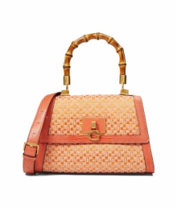 ゲス レディース ハンドバッグ バッグ Stephi Bamboo Flap Orange Logo