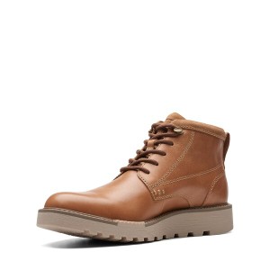 クラークス メンズ ブーツ・レインブーツ シューズ Barnes Lace Tan Leather