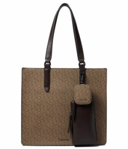 カルバンクライン レディース ハンドバッグ バッグ Gene Tote Khaki/Brown/Java