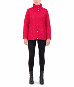 コールハーン レディース コート アウター Signature Quilted Classic Jacket Red