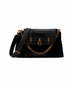 ゲス レディース ハンドバッグ バッグ Bergen Crossbody Flap Black