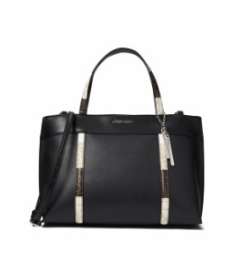 カルバンクライン レディース ハンドバッグ バッグ Gillian Tailored Satchel Black