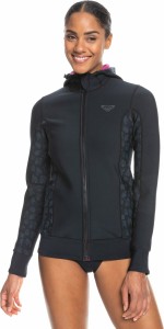 ロキシー レディース ジャケット・ブルゾン アウター 1.0 mm Swell Paddle Hood Jacket - Women's BLACK