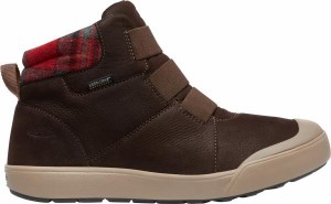 キーン レディース ブーツ・レインブーツ シューズ Elle Winter Waterproof Mid Boots - Women's COFFEE BEAN/RED PLAID