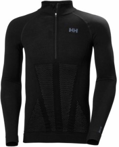 ヘリーハンセン メンズ シャツ トップス H1 Pro Lifa Seamless Half-Zip Base Layer Top - Men's BLACK