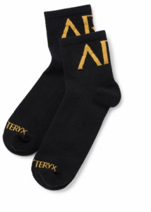 アークテリクス メンズ 靴下 アンダーウェア Merino Wool Quarter Crew Socks BLACK/QUANTUM