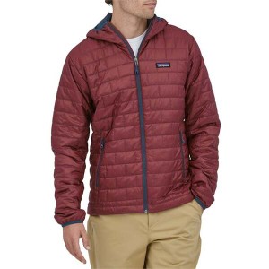 パタゴニア メンズ ジャケット・ブルゾン アウター Patagonia Nano PuffR Hoodie Sequoia Red