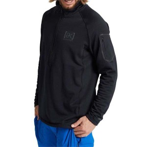 バートン メンズ ジャケット・ブルゾン アウター Burton AK Helium Grid Half-Zip Fleece True Black