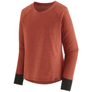 パタゴニア レディース Tシャツ トップス Patagonia Dirt Craft L/S Jersey - Women's Burl Red