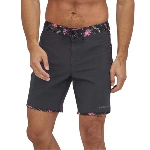 パタゴニア メンズ ハーフパンツ・ショーツ 水着 Patagonia Hydropeak Scallop 18" Shorts Ink Black W/Faria Multi Hz