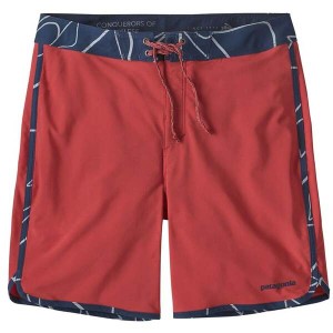 パタゴニア メンズ ハーフパンツ・ショーツ 水着 Patagonia Hydropeak Scallop 18" Shorts Sumac Red W/Wildlands Hz