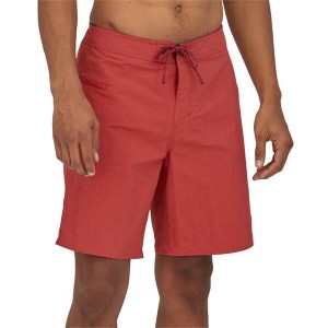 パタゴニア メンズ ハーフパンツ・ショーツ 水着 Patagonia Wavefarer 19" Shorts Clean Currents Patch/Sumac Red