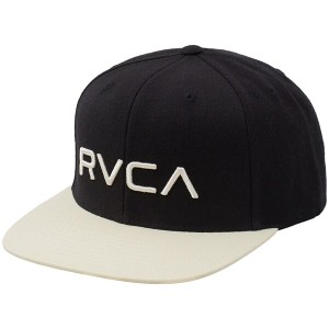 ルーカ メンズ 帽子 アクセサリー RVCA Twill Snapback II Hat Black/White