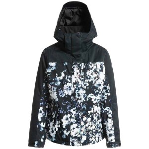 ロキシー レディース ジャケット・ブルゾン アウター Roxy Jetty Block Jacket - Women's True Black/Black Flowers