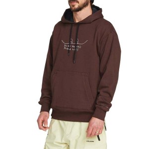 ボルコム メンズ パーカー・スウェット アウター Volcom D.I. Fleece Brown