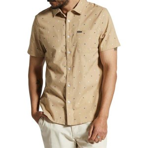 ブリクストン メンズ シャツ トップス Brixton Charter Print Short-Sleeve Shirt - Men's Sand Pyramid