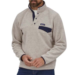 パタゴニア メンズ パーカー・スウェット アウター Patagonia Lightweight Synchilla Snap-T Pullover Oatmeal Heather