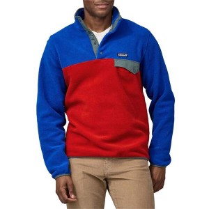 パタゴニア メンズ パーカー・スウェット アウター Patagonia Lightweight Synchilla Snap-T Pullover Touring Red