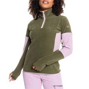 ロキシー レディース パーカー・スウェット アウター Roxy Sayna Half Zip Fleece - Women's Burnt Olive