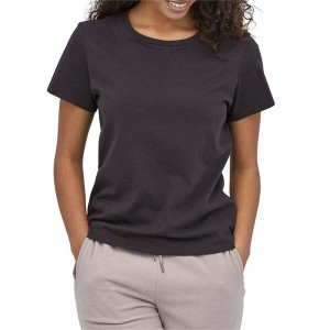 パタゴニア レディース Tシャツ トップス Patagonia Regenerative Organic Certified Cotton T-Shirt - Women's Ink Black