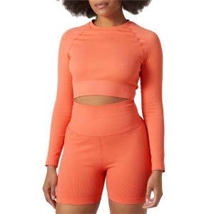 ヘリーハンセン レディース シャツ トップス Helly Hansen Allure Seamless Crop Long-Sleeve Top - Women's Peach Echo