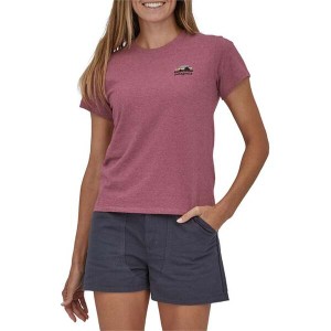 パタゴニア レディース Tシャツ トップス Patagonia Skyline Stencil Responsibili T-Shirt - Women's Evening Mauve