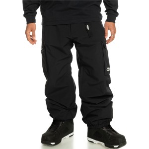 クイックシルバー メンズ カジュアルパンツ ボトムス Quiksilver Snow Down Cargo Pants True Black