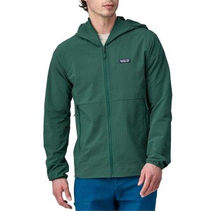 パタゴニア メンズ パーカー・スウェット アウター Patagonia R1 TechFace Hoodie - Men's Conifer Green