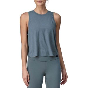 パタゴニア レディース タンクトップ トップス Patagonia Cap Cool Trail Cropped Tank Top - Women's Utility Blue