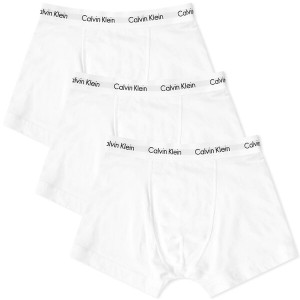 カルバンクライン メンズ ボクサーパンツ アンダーウェア Calvin Klein 3 Pack Trunk White